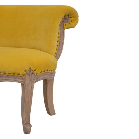 Mustard Velvet Studded Chair Living Artisan Furniture 