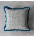 Nakur Block Printed Cushion Teal Accessories Regency Studio 