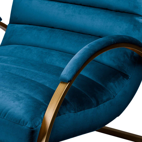 Navy And Brass Ribbed Ark Chair Living Hill Interiors 