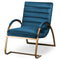 Navy And Brass Ribbed Ark Chair Living Hill Interiors 
