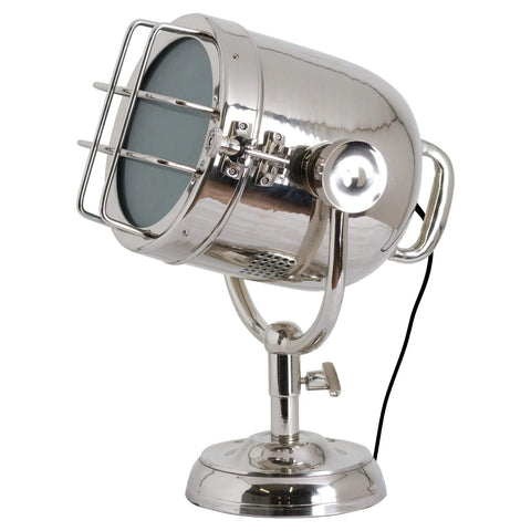 Nickel Industrial Spotlight Table Lamp Lighting Hill Interiors 