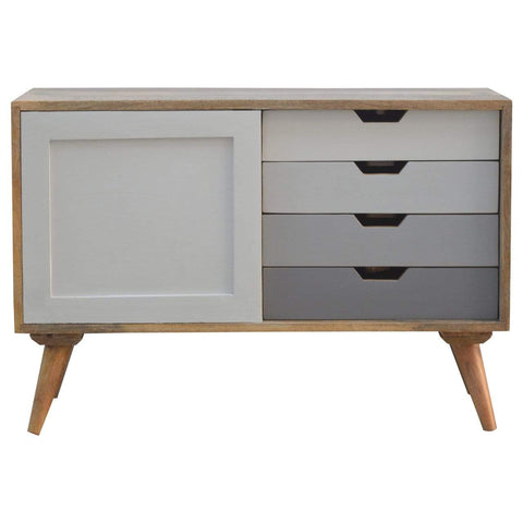 Nordic Sliding Cabinet with 4 Drawers Living Artisan Furniture 