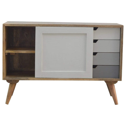 Nordic Sliding Cabinet with 4 Drawers Living Artisan Furniture 