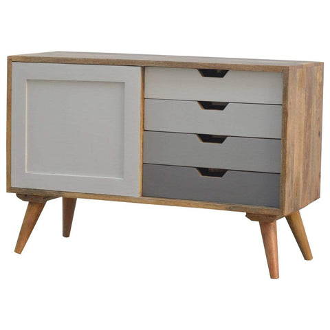 Nordic Sliding Cabinet with 4 Drawers Living Artisan Furniture 