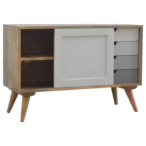 Nordic Sliding Cabinet with 4 Drawers Living Artisan Furniture 