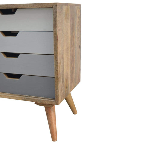 Nordic Sliding Cabinet with 4 Drawers Living Artisan Furniture 