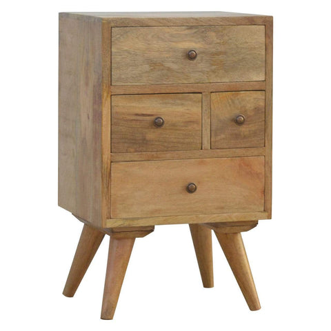 Nordic Style 4 Drawer Multi Bedside Sleeping Artisan Furniture 