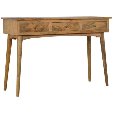 Nordic Style Console Table with 3 Drawers Living Artisan Furniture 