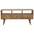 Nordic Style TV Unit with 3 Drawers Living Artisan Furniture 