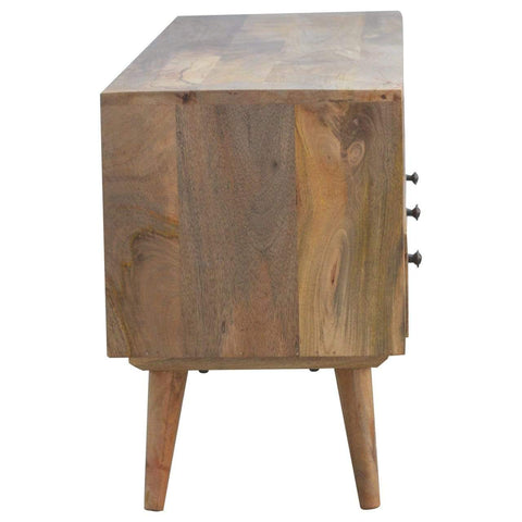 Nordic Style TV Unit with 3 Drawers Living Artisan Furniture 