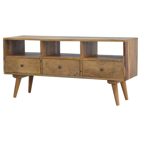 Nordic Style TV Unit with 3 Drawers Living Artisan Furniture 