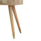 Oak-ish Gold Brass Inlay Console Table Living Artisan Furniture 