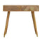 Oak-ish Gold Brass Inlay Console Table Living Artisan Furniture 
