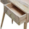 Oak-ish Gold Brass Inlay Console Table Living Artisan Furniture 