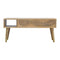 Oak-ish Gold Brass Inlay Media Unit Living Artisan Furniture 