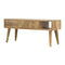 Oak-ish Gold Brass Inlay Media Unit Living Artisan Furniture 