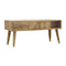 Oak-ish Gold Brass Inlay Media Unit Living Artisan Furniture 
