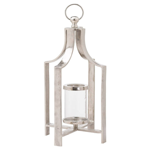 Ohlson Silver Large Tea Light lantern Accessories Hill Interiors 