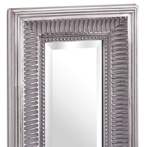 Oscar Slimline Antique Silver Full Length Mirror Mirrors Hill Interiors 