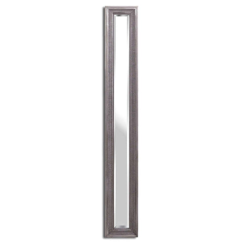 Oscar Slimline Antique Silver Full Length Mirror Mirrors Hill Interiors 