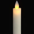 Pair Of Cream Luxe Flickering Flame LED Wax Dinner Candles Accessories Hill Interiors 