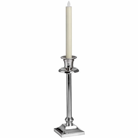 Pair Of Cream Luxe Flickering Flame LED Wax Dinner Candles Accessories Hill Interiors 