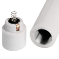 Pair Of White Luxe Flickering Flame LED Wax Dinner Candles Accessories Hill Interiors 