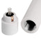 Pair Of White Luxe Flickering Flame LED Wax Dinner Candles Accessories Hill Interiors 
