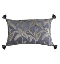 Palm Tassel Metallic Cushion Grey Accessories Regency Studio 
