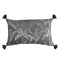 Palm Tassel Metallic Cushion Grey Accessories Regency Studio 