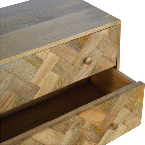 Patchwork Pattern Chest Sleeping Artisan Furniture 