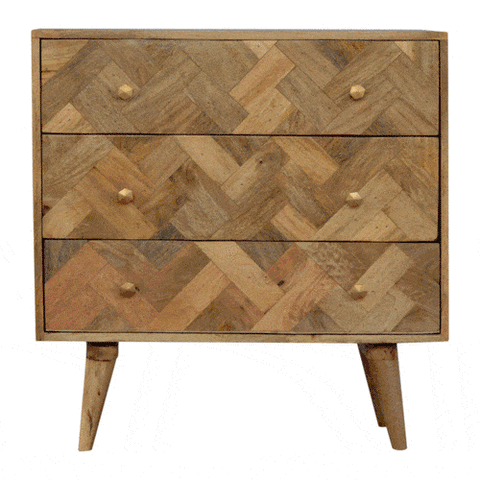 Patchwork Pattern Chest Sleeping Artisan Furniture 