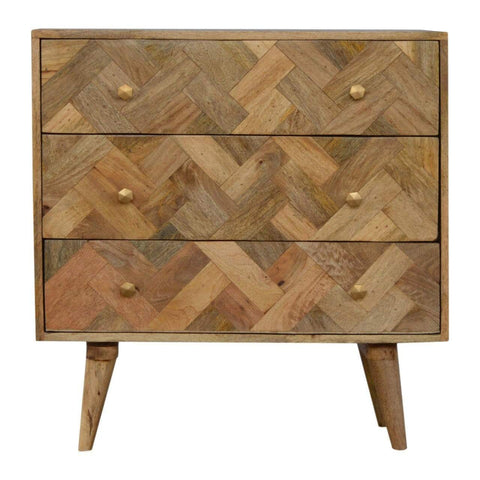 Patchwork Pattern Chest Sleeping Artisan Furniture 