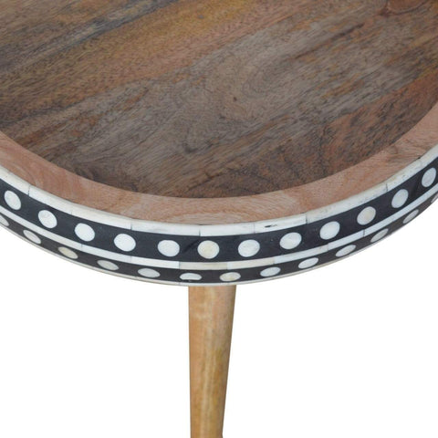 Pattterned Nordic Style End Table Living Artisan Furniture 