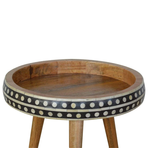Pattterned Nordic Style End Table Living Artisan Furniture 