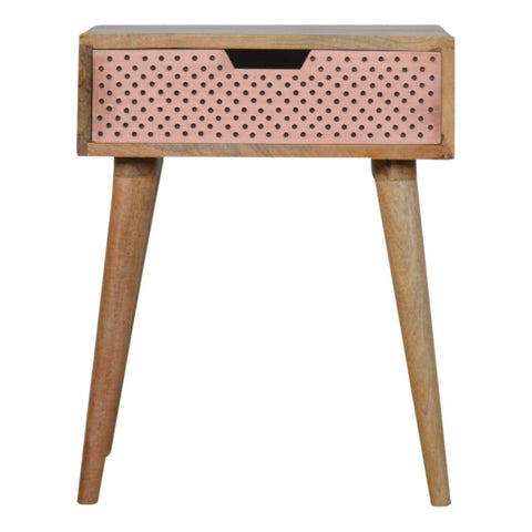 Perforated Copper Bedside Sleeping Artisan Furniture 