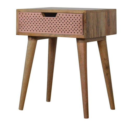 Perforated Copper Bedside Sleeping Artisan Furniture 