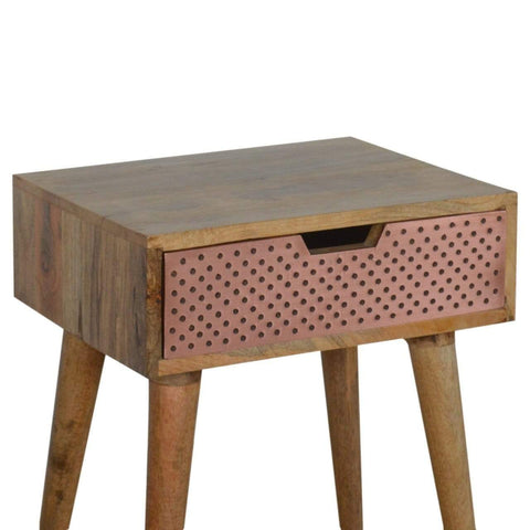 Perforated Copper Bedside Sleeping Artisan Furniture 