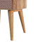 Perforated Copper Bedside with Open Slot Sleeping Artisan Furniture 