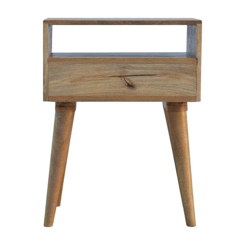 Perforated Copper Bedside with Open Slot Sleeping Artisan Furniture 