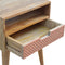 Perforated Copper Bedside with Open Slot Sleeping Artisan Furniture 