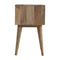Perforated Copper Bedside with Open Slot Sleeping Artisan Furniture 