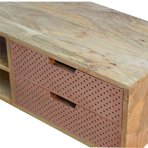 Perforated Copper Media Unit Living Artisan Furniture 