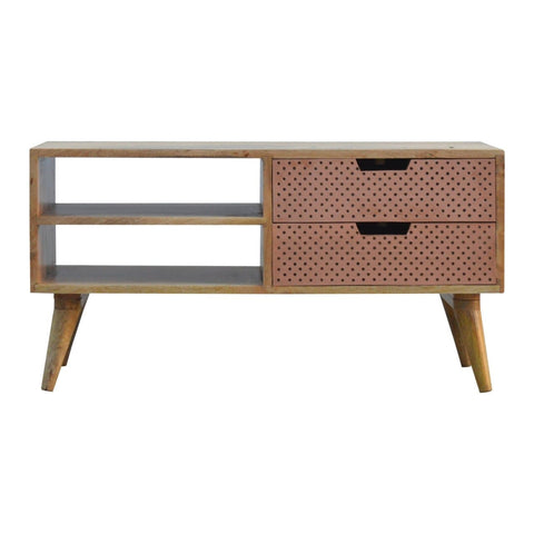 Perforated Copper Media Unit Living Artisan Furniture 
