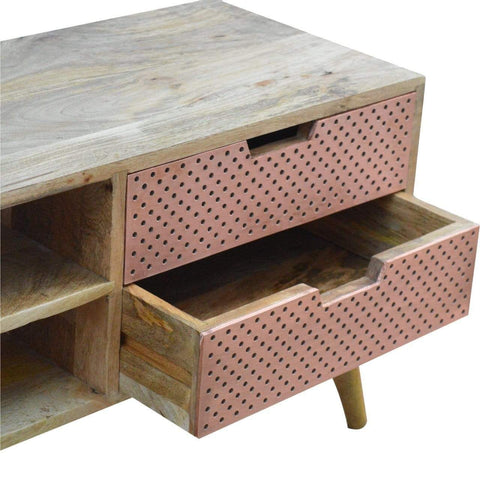 Perforated Copper Media Unit Living Artisan Furniture 