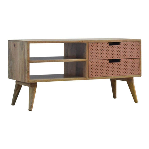 Perforated Copper Media Unit Living Artisan Furniture 