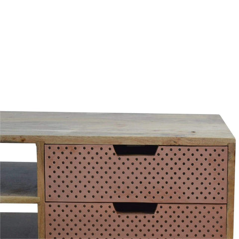 Perforated Copper Media Unit Living Artisan Furniture 