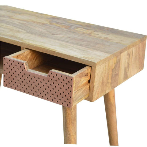 Perforated Copper Writing Desk Living Artisan Furniture 