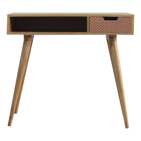 Perforated Copper Writing Desk Living Artisan Furniture 