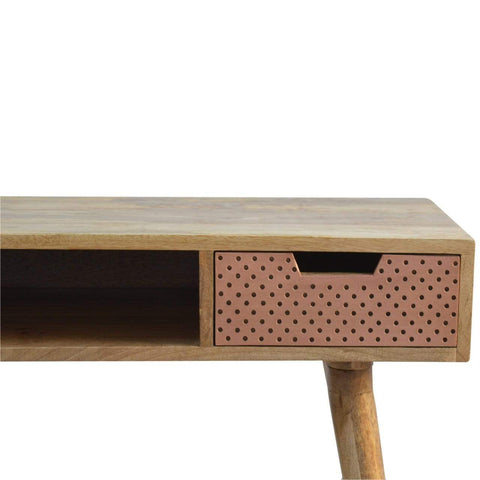 Perforated Copper Writing Desk Living Artisan Furniture 